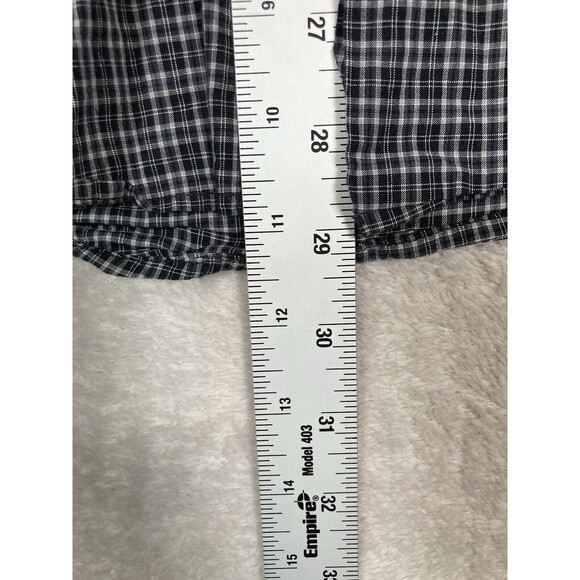 John Varvatos Shirt Mens M Black‎ Checkered Plaid Button-Down Adult Cotton - Picture 2 of 4